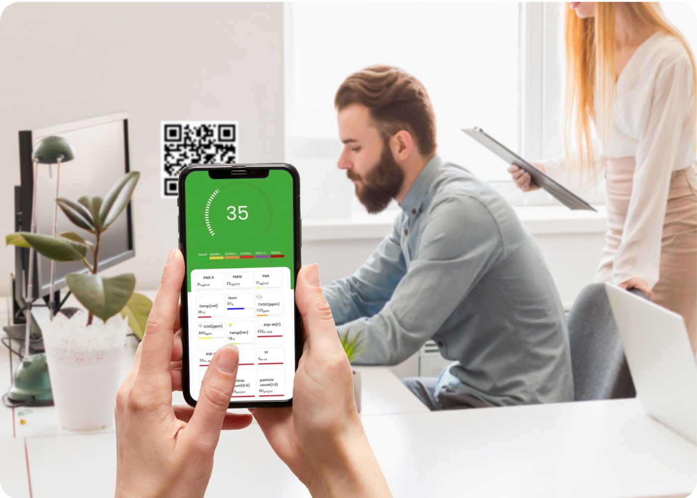 AQI app to check office air quality