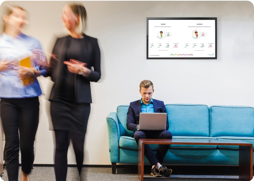 AQI TV app data in office
