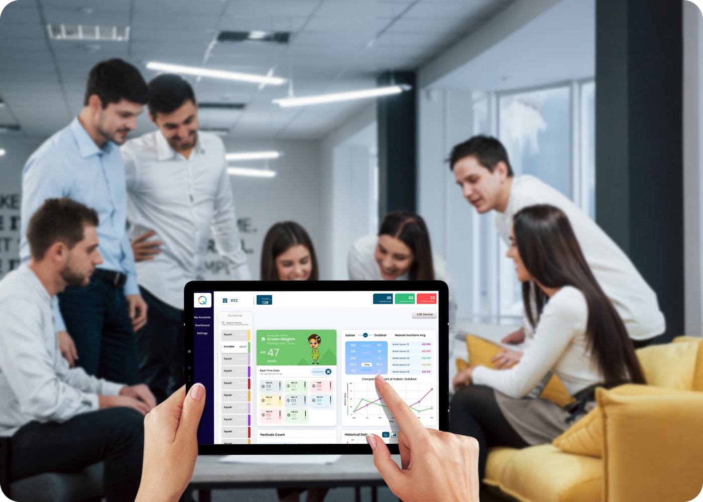 AQI web or table app for office