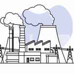 Power plant scrubbers pollution control equipment