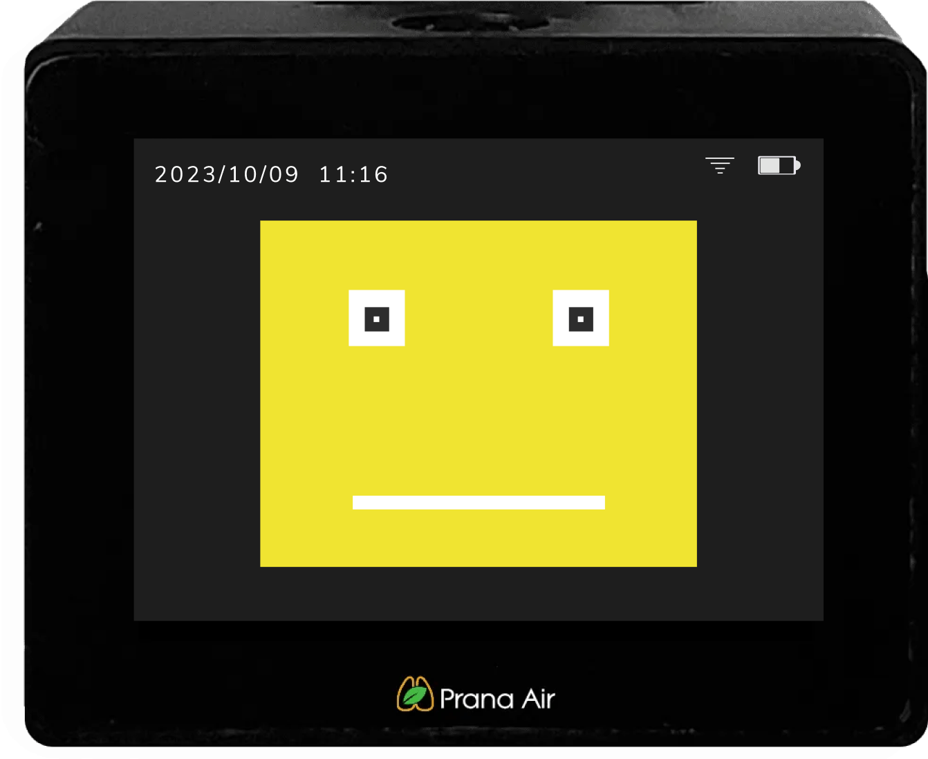 prana air co2 monitor face screen