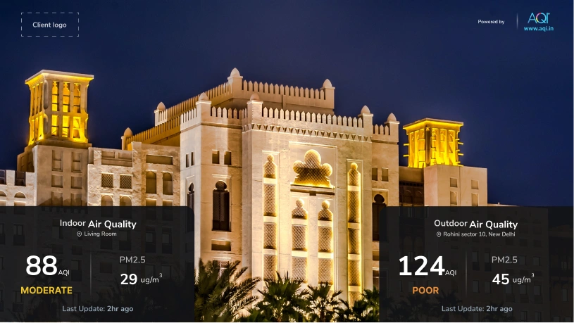 outdoor and indoor data show in tv app